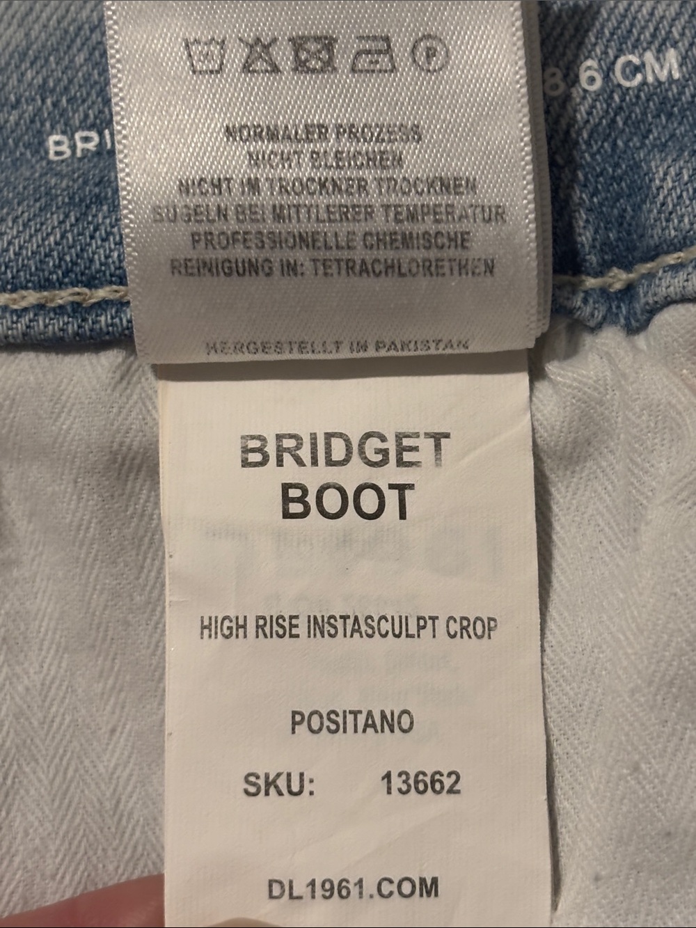 NWT DL1961 Bridget Boot High Rise Instasculpt Crop in Positano 34 - Picture 11 of 13